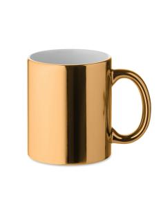 Taza cerámica Rijeka acabado metalizado 300ml PERSONALIZABLE
