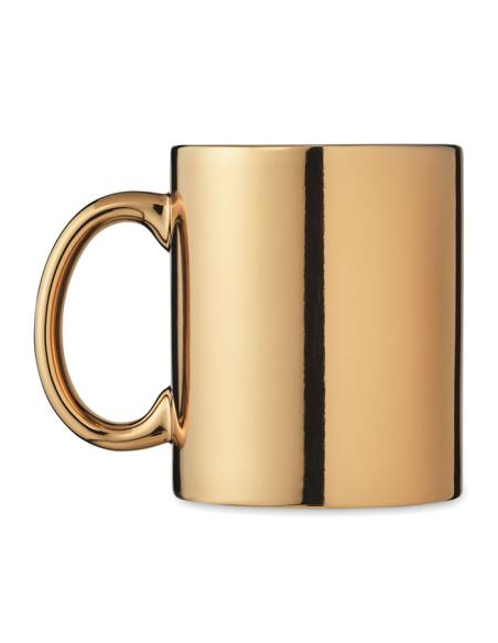 Taza cerámica Rijeka acabado metalizado 300ml PERSONALIZABLE