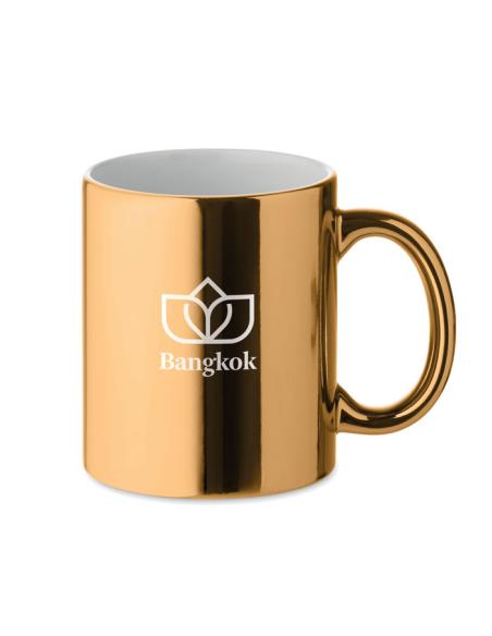 Taza cerámica Rijeka acabado metalizado 300ml PERSONALIZABLE