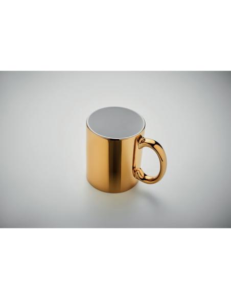 Taza cerámica Rijeka acabado metalizado 300ml PERSONALIZABLE