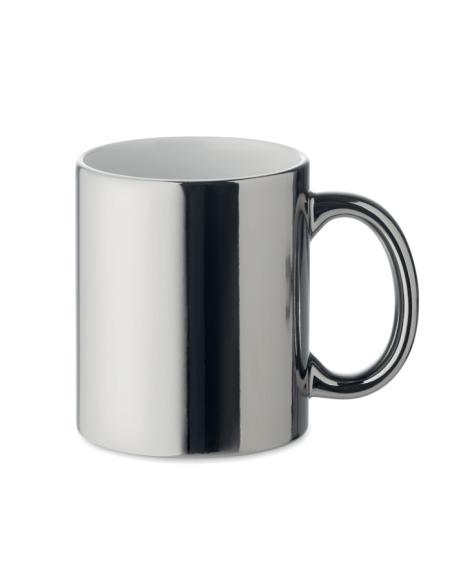 Taza cerámica Rijeka acabado metalizado 300ml PERSONALIZABLE