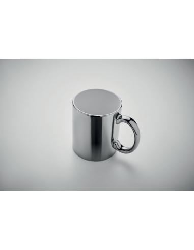 Taza cerámica Rijeka acabado metalizado 300ml PERSONALIZABLE
