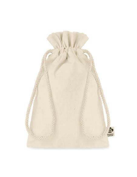 Bolsa de tela Kanpur algodón orgánico para regalo pequeña 105g/m2 natur PERSONALIZABLE