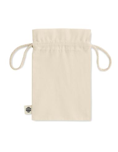 Bolsa de tela Kanpur algodón orgánico para regalo pequeña 105g/m2 natur PERSONALIZABLE