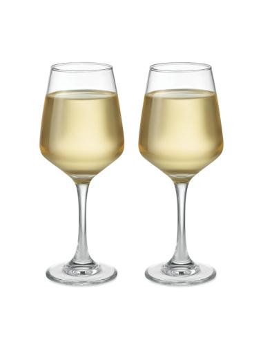Juego de 2 copas de vino de cristal Monaco 400ml PERSONALIZABLE