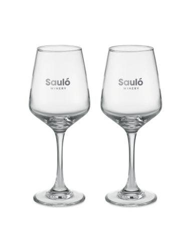 Juego de 2 copas de vino de cristal Monaco 400ml PERSONALIZABLE