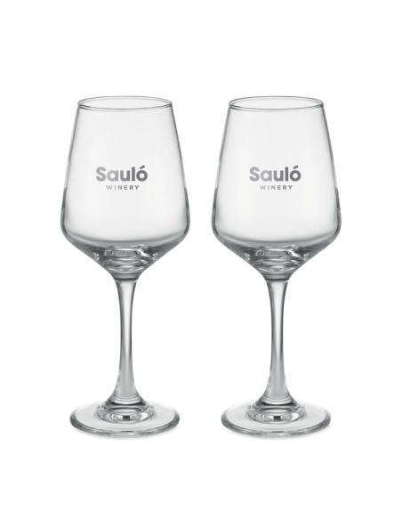 Juego de 2 copas de vino de cristal Monaco 400ml PERSONALIZABLE