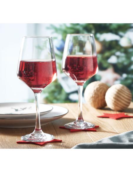 Juego de 2 copas de vino de cristal Monaco 400ml PERSONALIZABLE