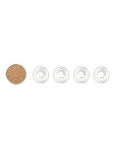 Jarra de cristal reciclado Marseille con tapa de corcho 1 litro PERSONALIZABLE 2
