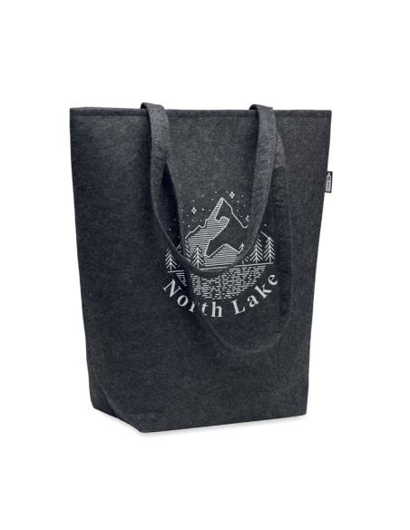 Bolsa de fieltro obtenido de botellas recicladas Rishon con asas largas PERSONALIZABLE