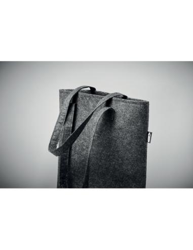 Bolsa de fieltro obtenido de botellas recicladas Rishon con asas largas PERSONALIZABLE