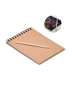 Libreta de papel con hojas negras para rascar Warrington PERSONALIZABLE