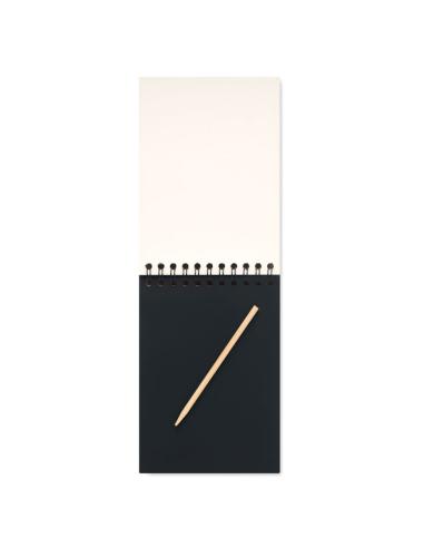 Libreta de papel con hojas negras para rascar Warrington PERSONALIZABLE