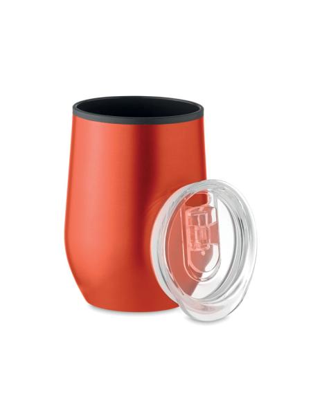 Vaso de acero inoxidable Gütersloh doble capa, interior PP 350ml PERSONALIZABLE
