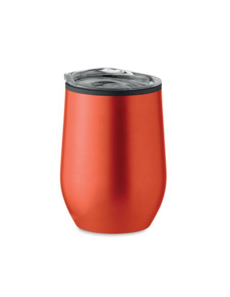 Vaso de acero inoxidable Gütersloh doble capa, interior PP 350ml PERSONALIZABLE