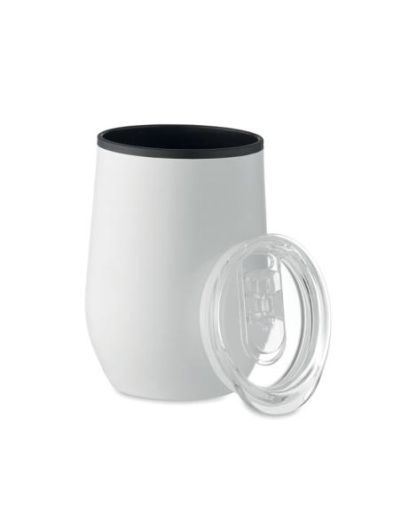 Vaso de acero inoxidable Gütersloh doble capa, interior PP 350ml PERSONALIZABLE