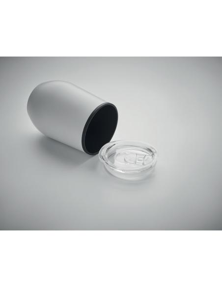 Vaso de acero inoxidable Gütersloh doble capa, interior PP 350ml PERSONALIZABLE