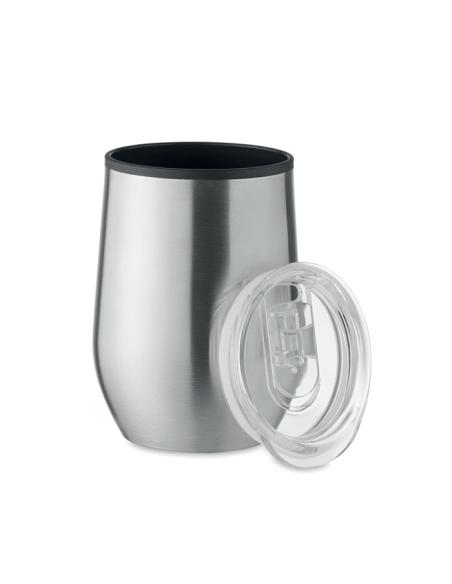 Vaso de acero inoxidable Gütersloh doble capa, interior PP 350ml PERSONALIZABLE