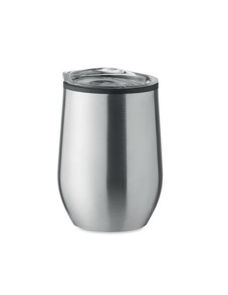 Vaso de acero inoxidable Gütersloh doble capa, interior PP 350ml PERSONALIZABLE