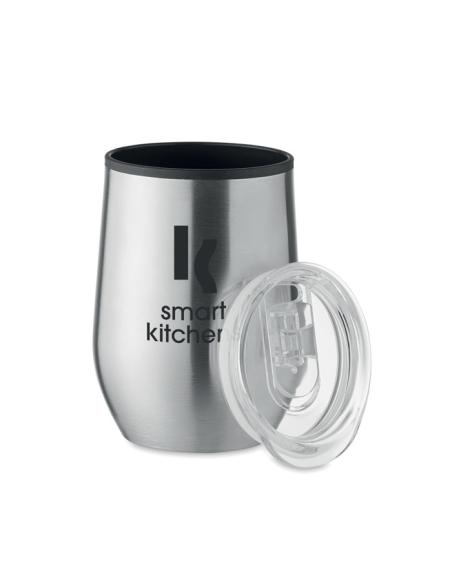 Vaso de acero inoxidable Gütersloh doble capa, interior PP 350ml PERSONALIZABLE