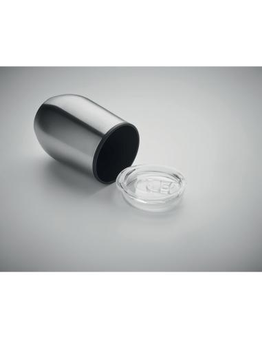 Vaso de acero inoxidable Gütersloh doble capa, interior PP 350ml PERSONALIZABLE