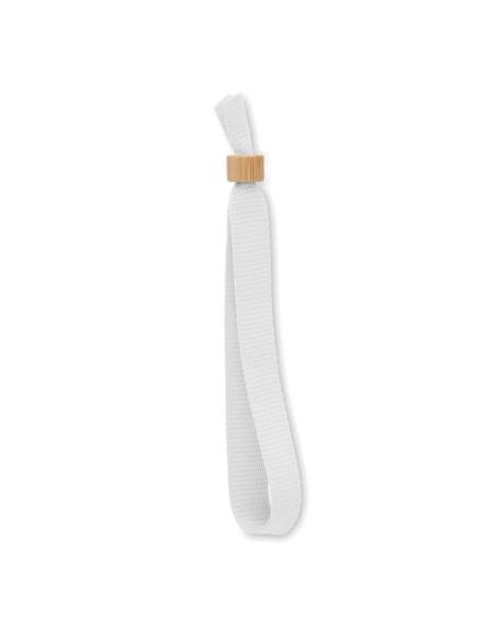 Pulsera de RPET Shanghai con cierre de bambú inviolable PERSONALIZABLE