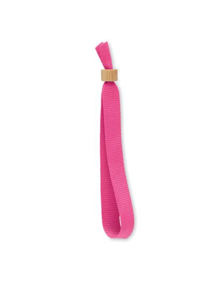 Pulsera de RPET Shanghai con cierre de bambú inviolable PERSONALIZABLE