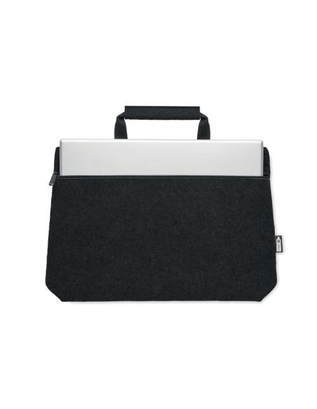 Bolsa de fieltro obtenido de botellas recicladas Rochdale para portátil 15" asas cortas PERSONALIZABLE