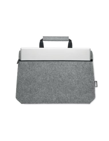 Bolsa de fieltro obtenido de botellas recicladas Rochdale para portátil 15" asas cortas PERSONALIZABLE