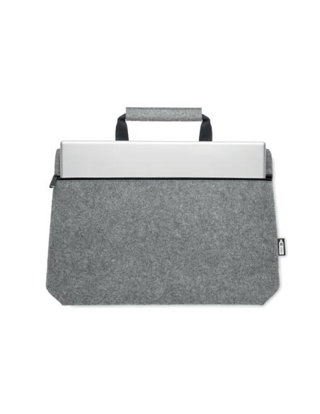Bolsa de fieltro obtenido de botellas recicladas Rochdale para portátil 15" asas cortas PERSONALIZABLE