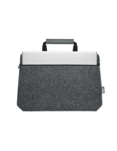 Bolsa de fieltro obtenido de botellas recicladas Rochdale para portátil 15" asas cortas PERSONALIZABLE