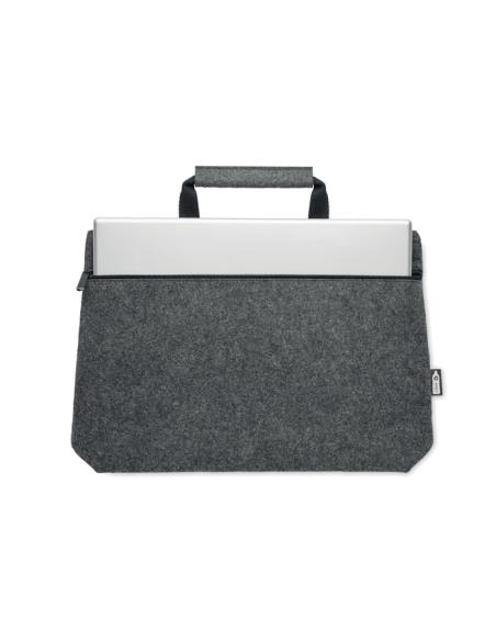 Bolsa de fieltro obtenido de botellas recicladas Rochdale para portátil 15" asas cortas PERSONALIZABLE