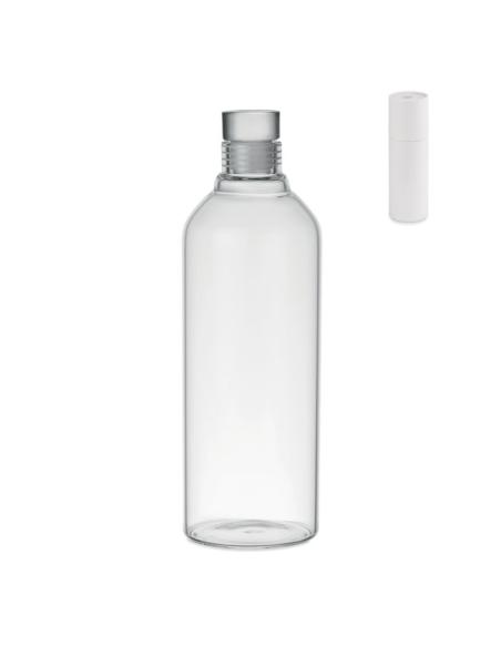 Botella de cristal de borosilicato Prelog con tapa de cristal sin BPA 1 litro PERSONALIZABLE