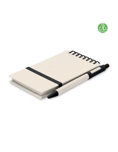 Libreta espiral A6 Montenegro con bolígrafo hecha con tetrabricks reciclados PERSONALIZABLE