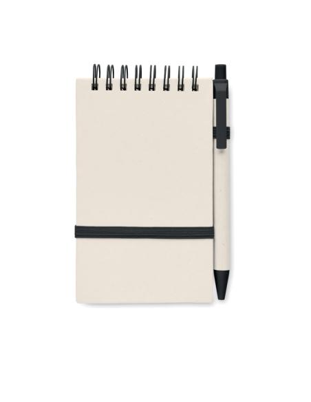 Libreta espiral A6 Montenegro con bolígrafo hecha con tetrabricks reciclados PERSONALIZABLE