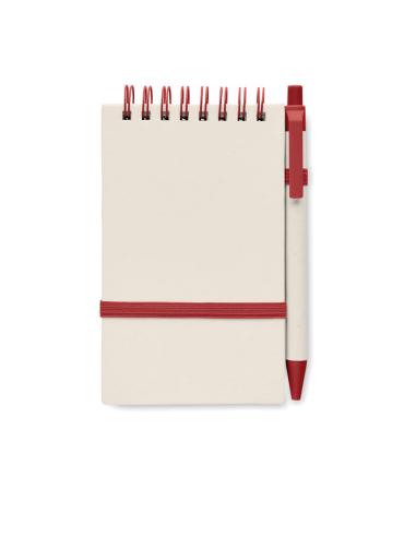 Libreta espiral A6 Montenegro con bolígrafo hecha con tetrabricks reciclados PERSONALIZABLE