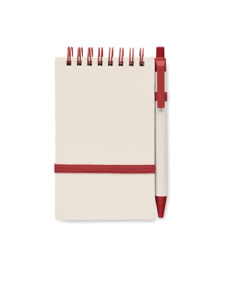 Libreta espiral A6 Montenegro con bolígrafo hecha con tetrabricks reciclados PERSONALIZABLE