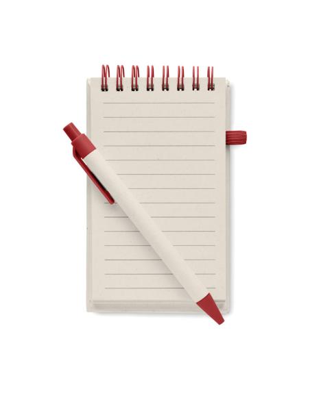 Libreta espiral A6 Montenegro con bolígrafo hecha con tetrabricks reciclados PERSONALIZABLE
