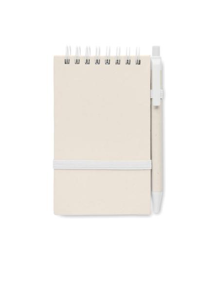 Libreta espiral A6 Montenegro con bolígrafo hecha con tetrabricks reciclados PERSONALIZABLE
