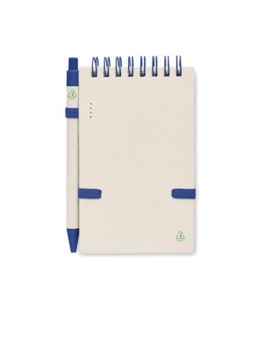Libreta espiral A6 Montenegro con bolígrafo hecha con tetrabricks reciclados PERSONALIZABLE