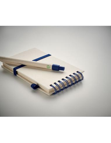 Libreta espiral A6 Montenegro con bolígrafo hecha con tetrabricks reciclados PERSONALIZABLE