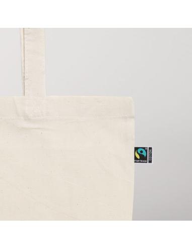 Bolsa de tela Torrevieja algodón 140g/m2 natur asas largas comercio justo PERSONALIZABLE