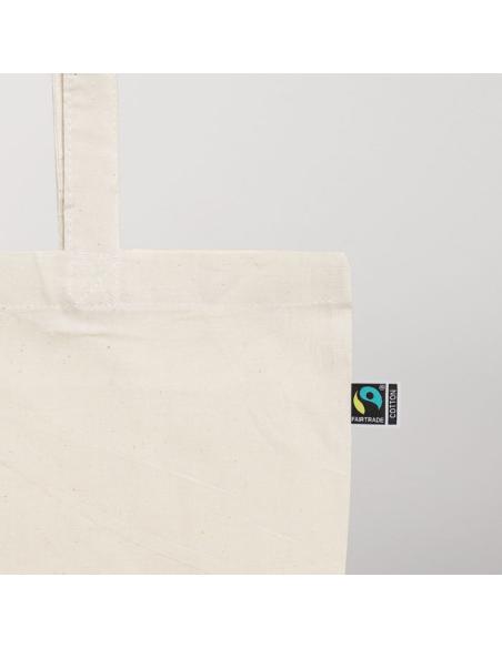 Bolsa de tela Torrevieja algodón 140g/m2 natur asas largas comercio justo PERSONALIZABLE