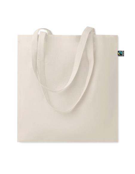 Bolsa de tela Alcalá algodón 180g/m2 natur asas largas comercio justo PERSONALIZABLE