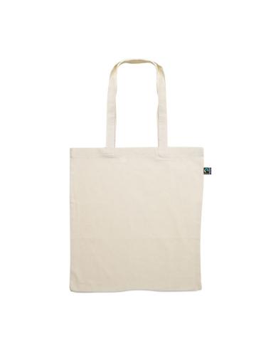 Bolsa de tela Alcalá algodón 180g/m2 natur asas largas comercio justo PERSONALIZABLE