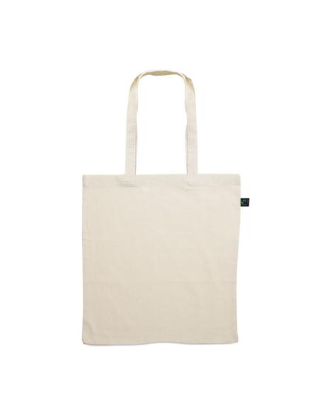Bolsa de tela Alcalá algodón 180g/m2 natur asas largas comercio justo PERSONALIZABLE