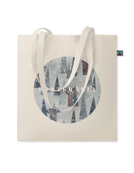 Bolsa de tela Alcalá algodón 180g/m2 natur asas largas comercio justo PERSONALIZABLE