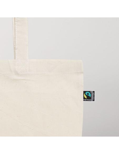 Bolsa de tela Alcalá algodón 180g/m2 natur asas largas comercio justo PERSONALIZABLE