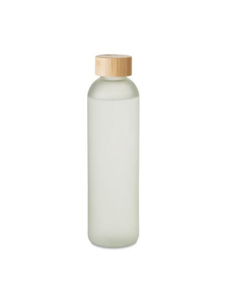 Botella de cristal Tirana especial sublimación con tapa de bambú sin BPA 650ml PERSONALIZABLE
