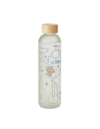 Botella de cristal Tirana especial sublimación con tapa de bambú sin BPA 650ml PERSONALIZABLE